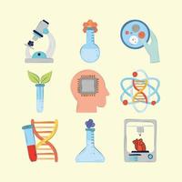 set bioengineering science vector