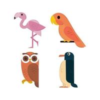 cute birds geometric vector