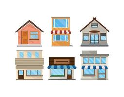 various shops house vector