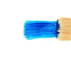 textura de trazo de pincel de pintura azul