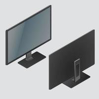 Monitor TV desktop pc vector object