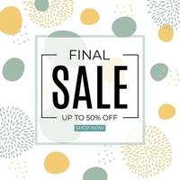 Final Sale Abstract Background in Simple Minimal Style vector