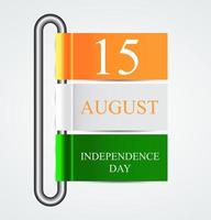 15th August India Independence Day celebration background vector