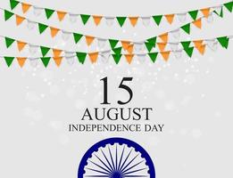 15th August India Independence Day celebration background vector