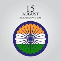 15th August India Independence Day celebration background vector