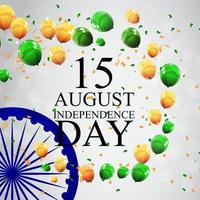 15 de agosto fondo de celebración del día de la independencia de india vector