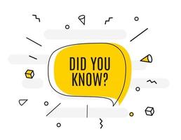 Interesting Fact Background Did you know question vector