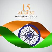 15th August India Independence Day celebration background vector