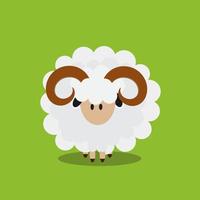 Abstract flat sheep icon vector