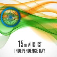 15th August India Independence Day celebration background vector