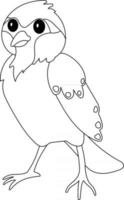 Sparrow Kids Coloring Page Great for Beginner Coloring Book vector