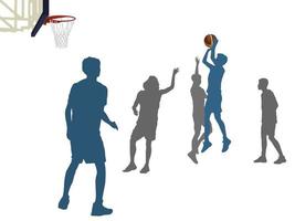 Basketball Players on illustration graphic vector