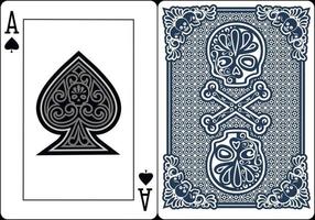 Exclusive Skeleton Poker Playing Cards vector