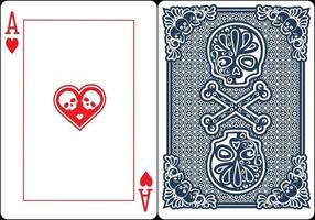 Exclusive Skeleton Poker Playing Cards vector