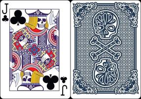 exclusivas cartas de póquer esqueleto vector