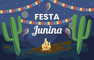 fondo de fiesta junina vector