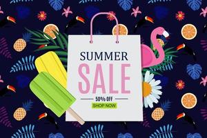 Abstract Summer Sale Background vector