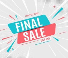 Final sale banner poster vector