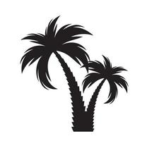 Black  palm tree silhouette vector