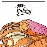 shop bakery banner vector