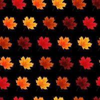 Autumn Leaves Seamless Pattern Background Vector Illustration