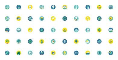 bundle of environment set icons vector