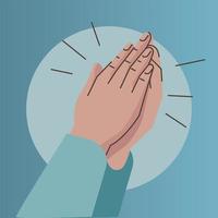 hands humans clapping gesture icon vector