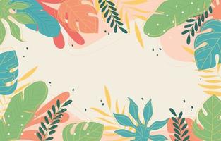 Leaves and Floral Summer Wallpaper vector