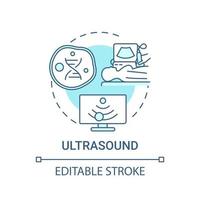 Ultrasound blue concept icon vector