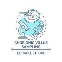 Chorionic villus sampling blue concept icon vector