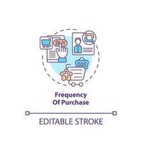 Purchase frequency concept icon vector
