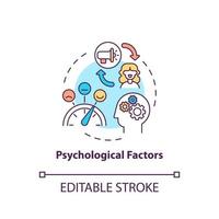 Psychological factors concept icon vector