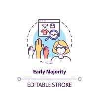 Early majority concept icon vector