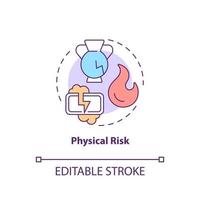 Physical risk concept icon vector