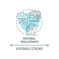 Natural pollutants concept icon vector