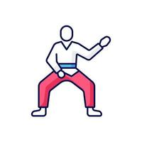 Taekwondo RGB color icon vector