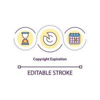 Copyright expiration concept icon