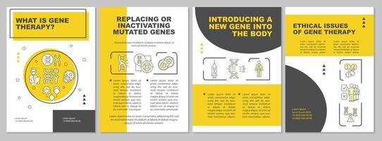 What is gene therapy brochure template vector