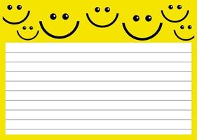 Happy Face Note Paper vector