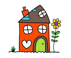 Doodle Cosy Country Cottage vector