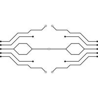 Circuit vector illustration design template