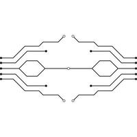 Circuit vector illustration design template