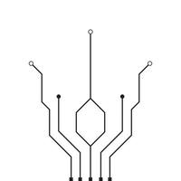 Circuit vector illustration design template