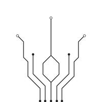 Circuit vector illustration design template