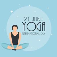 Yoga International Day 21 June Background vector