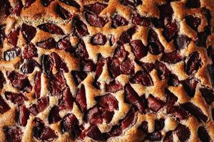 Abstract surface of plum cake photo