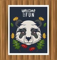 wild bear panda spirit creative design vector