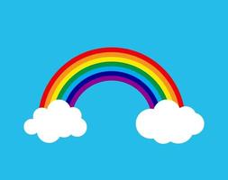 Rainbow and Cloud Icon vector