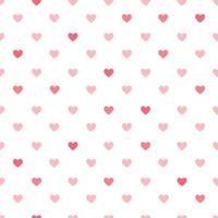 Valentines Day Seamless Hearts Pattern Vector Illustration