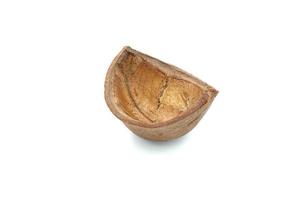 Coconut shell on white background photo